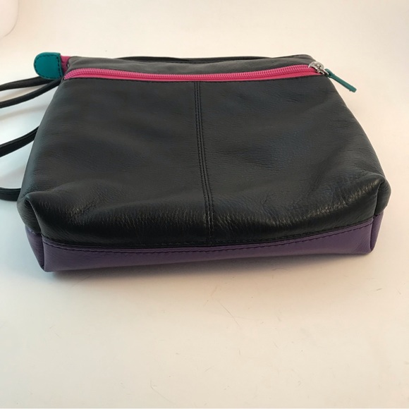 ili New York Multi Coloured Leather Crossbody Bag NWOT - Picture 8 of 14